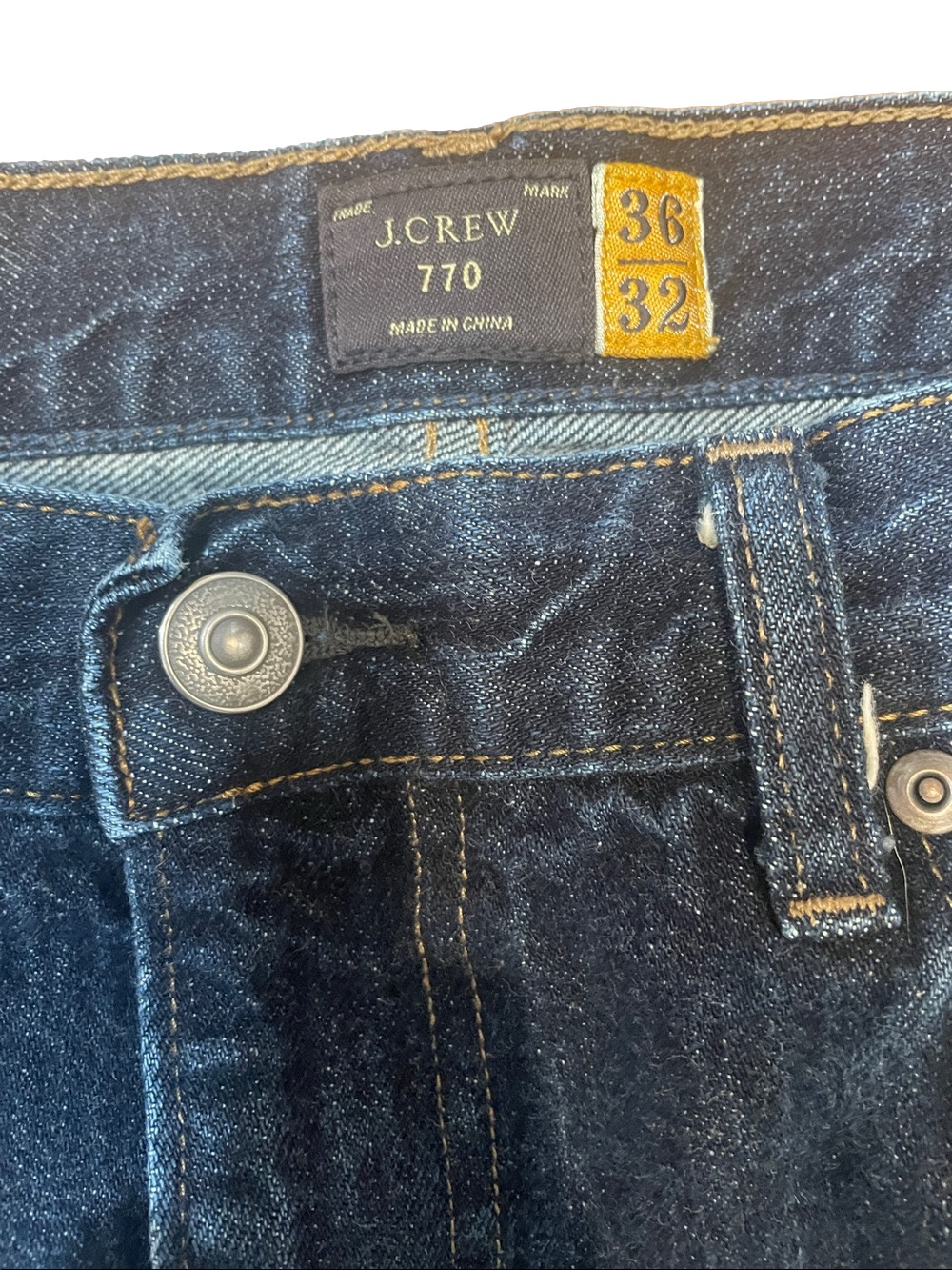 J Crew Classic 770 Men's Dark Blue Straight-Leg Jeans - Picture 2 of 4